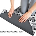 thumbnail image 3 of White and Gray Of Leopard Print Hot Yoga Mat Towel Non Slip for Hot Yoga - Quick-Drying Yoga Mat Cover with 4 Corner Pockets with Travel Bag - Hot Yoga Towel Non Slip 70"x26", 3 of 6