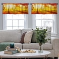 thumbnail image 4 of LALILO Kitchen Curtain Valance Autumn Fall Autumnal Park Rod Pocket Window Curtain 52"x 18" Set of 2, 4 of 5