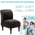 thumbnail image 2 of Shanna Armless Chair Slipcover Stretch Velvet Accent Chair Covers Slipper Couch Slipcovers Removable Furniture Protector, Gray, 2 of 11