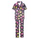 thumbnail image 5 of Pijama de manga corta con estampado fino y pantalones largos con solapa para mujer, top y pantalones de poliéster., 5 of 5