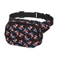 thumbnail image 2 of Fuzoiu Surfing Santa Print Unisex Square Double Layer Waist Bag,Crossbody Fanny Pack Travel Workout Accessory, 2 of 9