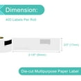 thumbnail image 2 of NineLeaf 1 Roll Compatible for Brother DK-1204 0.66 in x 2.1 in Die-Cut Multipurpose Address Labels, 400 Labels Per Roll, 2 of 7