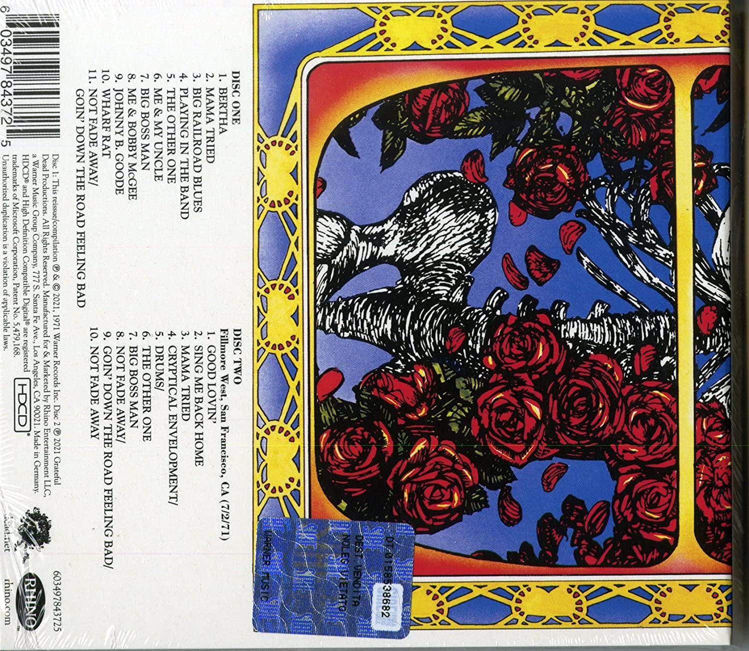 Grateful Dead - Grateful Dead (Skull & Roses) (Live) - Music