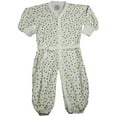 thumbnail image 2 of Sara's Prints - Baby Girls Long Sleeved Convertible Coverall 6718-0-6Months (White Leaves), 2 of 3
