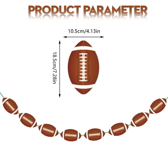 FUYPSE 2026 New Arrivals Football Garland Banner Football Party Decorations, Football Banner, Football Hanging Decorations Decor for Themed Birthday Party Bowl Game Fans Home Garland Supplies Flag
