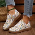 thumbnail image 6 of Willtoo Womens Floral Print Sneakers Casual Lace‑Up Retro Trainer Shoes Lightweight Fashion Flats for Daily Outings, 6 of 6