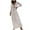 White, variant on Njagoc3 Womens Long Sleeve V - Neck Printed Maxi Dress, Boho Casual Gown, Summer Beach & Vacation Wear