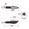 thumbnail image 4 of Arrow Stalk Turn Signal For Suzuki GSXR SV Light Adapter Front Blinker Black, 4 of 9