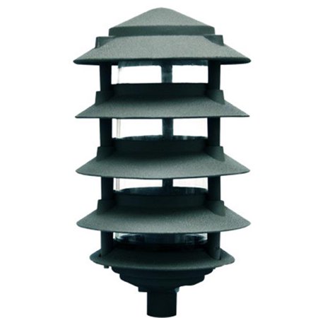 

Dabmar Lighting D5550-G 40W 120V Cast Aluminum Five Tier Pagoda Light with 0.50 in. Base Green
