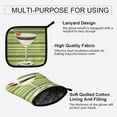 thumbnail image 3 of Yayeee Oven Mitts and Pot Holder Set of 4 Heat Resistant Kitchen Gloves Baking Hot Pad, Black Martini, 3 of 5