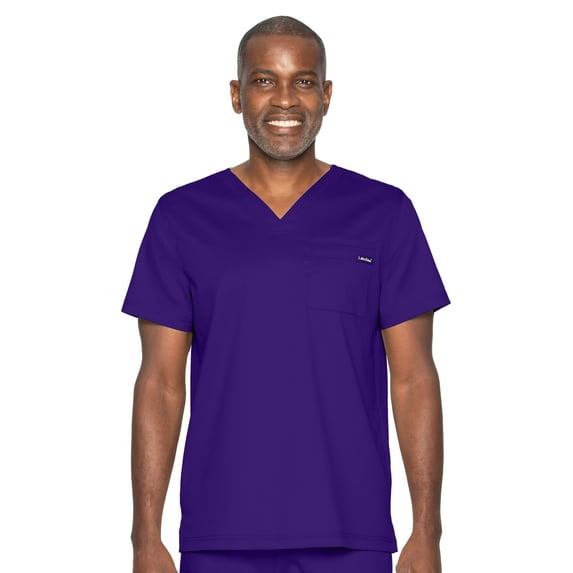 Landau ProFlex Tailored Fit Comfort Stretch 2-Pkt V-Neck Scrub Top for Men 4259