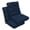 navy blue, variant on HONEY HOME Outdoor Chair Cushions Set of 2, 42x21x4 Inch Patio Cushion for Dining/Rocking Chairs, High Back Soft Seat Pad with Ties, Indoor Outside Use, Fade-Resistant & Waterproof