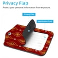 thumbnail image 3 of Square 2Pack PU Leather Boho Bohemia Red Cruise Luggage Tag with Privacy Cover and Stainless Steel Ring - Suitable for Travel Handbags Backpacks Luggage Tags, 3 of 6