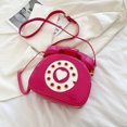 thumbnail image 2 of Bolsa cruzado con forma de teléfono para mujer, de piel sintética para niña dulce (rosa roja) Likrtyny Para Estrenar, 2 of 9