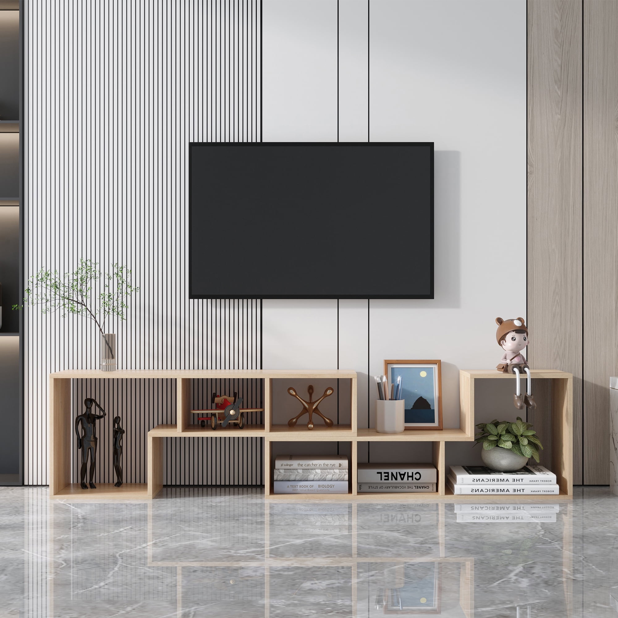 UWR-Nite Flat Screen TV Stand for 55 65 inch TV, Modern