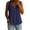 *1-Navy, variant on VBVC Women's V-Neck Button Down Camisole Top,Ladies Spaghetti Strap Peplum Casual Tank,Summer Sleeveless Cotton-Linen Blouse For Women,Army Green,S-2XL