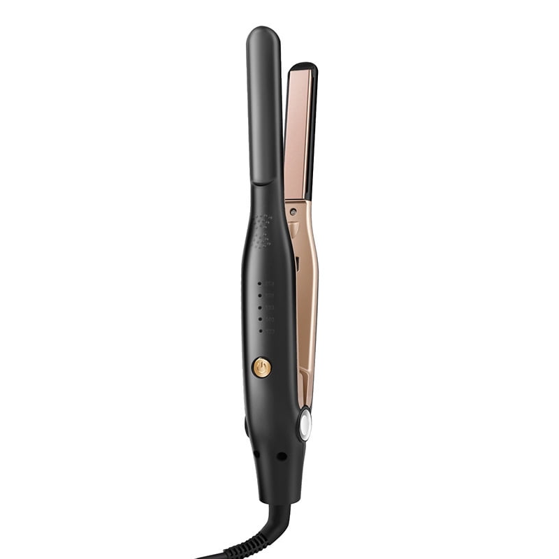 CNV Advanced 1/2 Inch Ceramic Flat Iron for Bangs and Pixie Cuts, Intelligent Slim Hair Straightener with Ionic Technology, 10s Fast Heating Thermal Styler, Black Gold