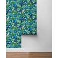 thumbnail image 4 of NextWall Bright Blue & Sap Green Floral Meadow Peel and Stick Wallpaper, 4 of 8