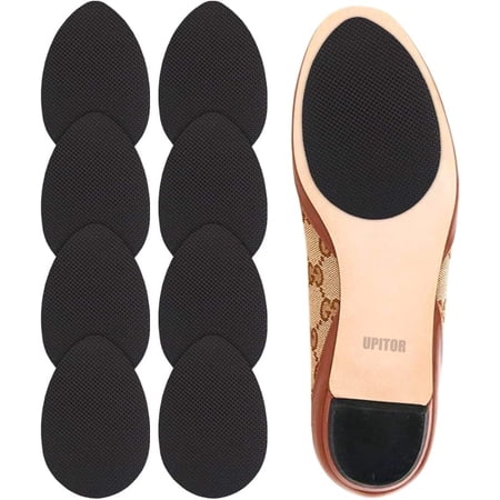 UPITOR Stay Safe and Steady with Non-Slip shoe Pads for High Heels and Shoes – 4 Pairs of Black Shoe Grips on Bottom，Shoe Sole Protector