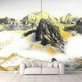 thumbnail image 2 of Idea4wall 6pcs Chinese Style Landscape Peel and Stick Wallpaper Removable Wall Murals Large Wall Stickers for Home Decoration, 100"x24", 2 of 4