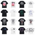 thumbnail image 2 of Camisetas Stussy de manga corta para hombre y mujer, marca de moda de verano Camisetas Stussy de calle holgadas y versátiles de puro algodón para parejas, tendenciaT85 Verde Esmeralda Blanco [Básico], 2 of 5