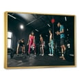 thumbnail image 2 of Designart "Group Training For Bodybuilding" Aerobic & Bodybuilding Floater Framed Canvas Art Print, 2 of 5