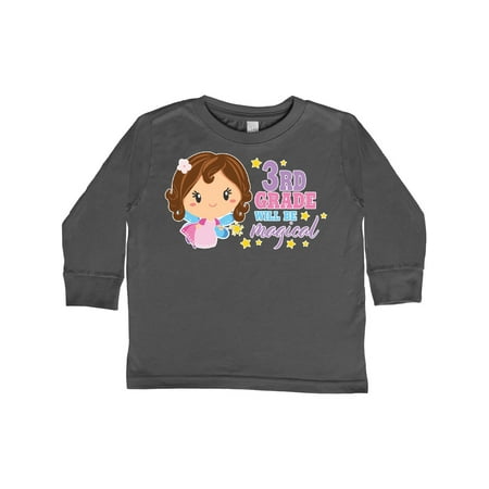 

Inktastic 3rd Grade will be Magical with Brown Haired Fairy Gift Toddler Toddler Girl Long Sleeve T-Shirt