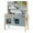 Grey, variant on Costway Kids Kitchen Playset Wooden Pretend Play Chef Toy with Microwave & Accessories Gray