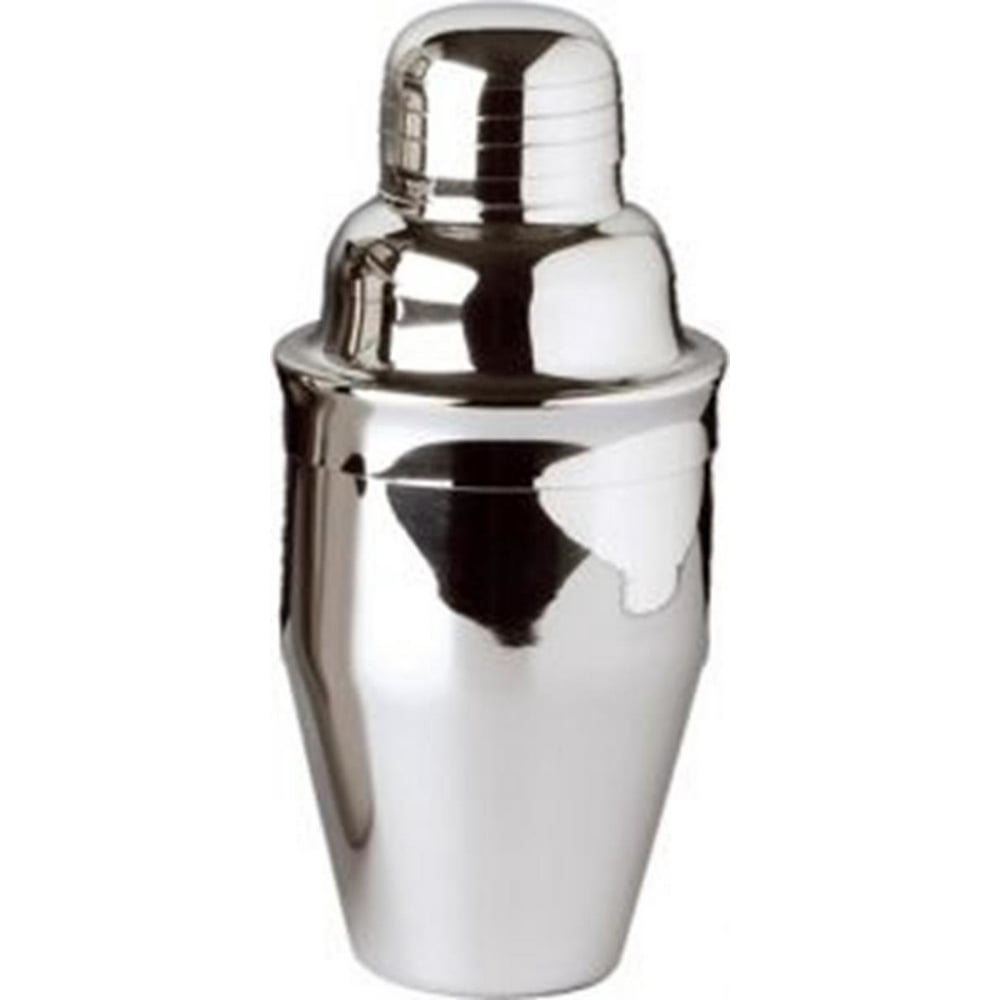 8 Ounce Stainless Steel Cocktail Shaker Set with Smooth Chrome Design