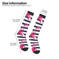 thumbnail image 2 of Pofeuu Pink Flamingos Print Stockings, Adult Running Hiking Socks for Youth and Adult, 2 of 6