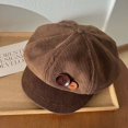 thumbnail image 2 of Typpkmm Boina De Pana Vintage Para Mujer with Gorra Octogonal Con Botones, 2 of 7