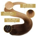 thumbnail image 4 of SEGO Clip in Hair Extensions 100% Real Remy Human Hair Full Head Straight Balayage Hair 8-24 inch, 4 of 10