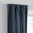 thumbnail image 5 of Mainstays Microsculpt Floral Rod Pocket Curtain Pair, Set of 2, Blue Cove, 37"W x 95"L, 5 of 6