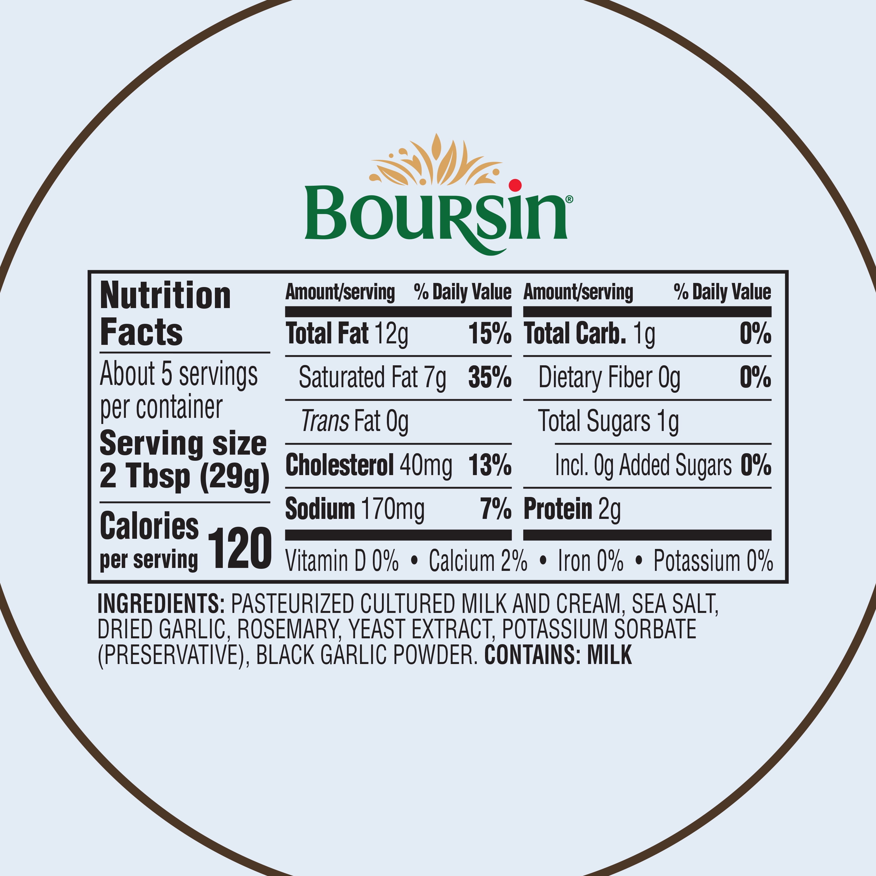 Boursin® Rosemary & Black Garlic Cheese Spread, 5.3oz