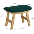 thumbnail image 3 of Foot Stool Ottoman Foot Rest Under Desk,Small Stool for Living Room, Bedroom and Kitchen (Natural Legs - Green Stool Surface), 3 of 16