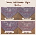 thumbnail image 7 of Design&I 8'x10' Ultra Soft Area Rug, Pink Boho Purple Vintage Distressed Damask Filigree Motifs Round None Fluffy Washable Non Shedding for Bedroom Living Room Under Sectional, 7 of 7
