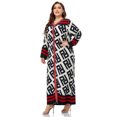 thumbnail image 3 of Tralilbee Robe Décontractée Moderne à Manches Longues Imprimée Grande Taille pour Femme Longue Mode Robe Décontractée Jusqu'au Sol Robe à Manches Longues 6TG Chandail, 3 of 5