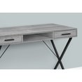 thumbnail image 2 of 42 Inch Grey Wood Look Computer Desk with X Frame and Triple Storage, 2 of 5