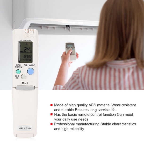Télécommande de Contrôleur de Climatiseur de Remplacement Durable ABS pour Sanyo RCS-4MVPS4EX sans Batterie