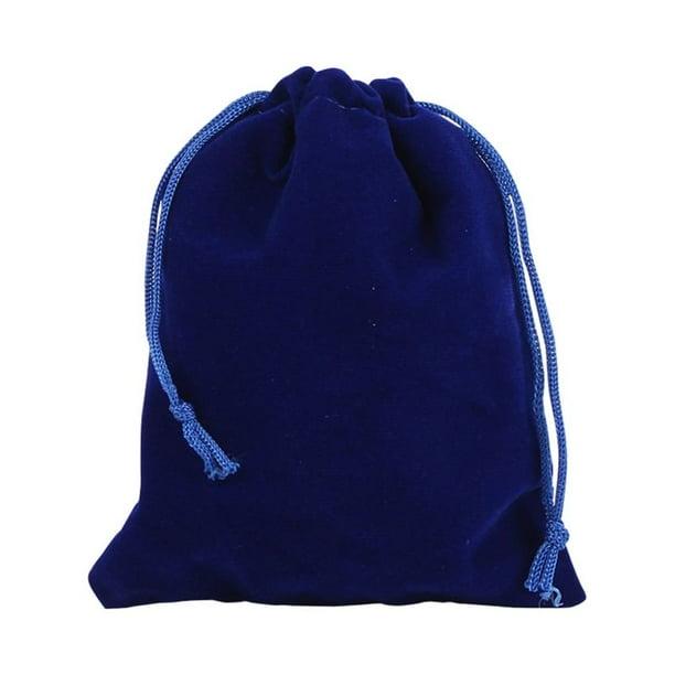 Cateissary 50 Uds. Bolsa de recuerdo de boda de tela con cierre de cordón para un fácil acceso a regalos y recuerdos bolsas de joyería bolsa Almacenamiento y organización del hogar Azul 13*18