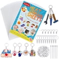 thumbnail image 1 of Lámina de plástico retráctil Auihiay de Craft Kit con llaveros, 145 unidades, 1 of 6