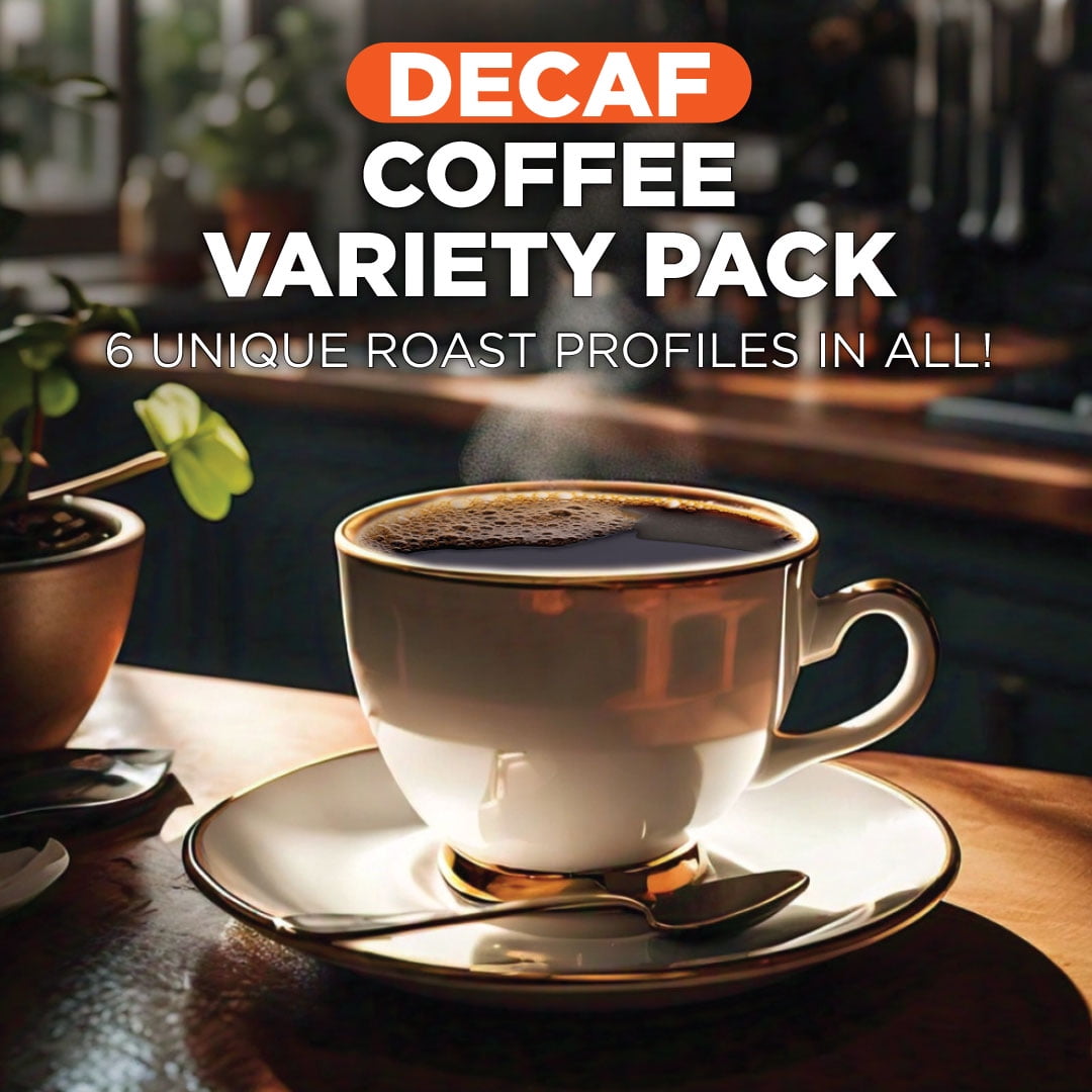 Maud's Decaf Coffee Pods Variety Pack, 54 ct, 6 Assorted Roasts & Flavors, Decaf Dark & Medium Roast Coffee in Single Serve Pods - 100% Arabica Coffee, Compatible with Keurig K Cups Maker