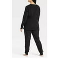 thumbnail image 5 of Women's 1X Skeleton Pattern 2-Piece Pajamas, Black, 5 of 5