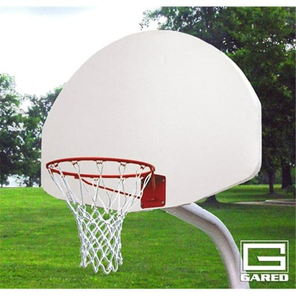 Gared Sports PK3540 3.5 in. O.D. 1245T 39WO Goal Front Mount Gooseneck Post with Braces Backboard