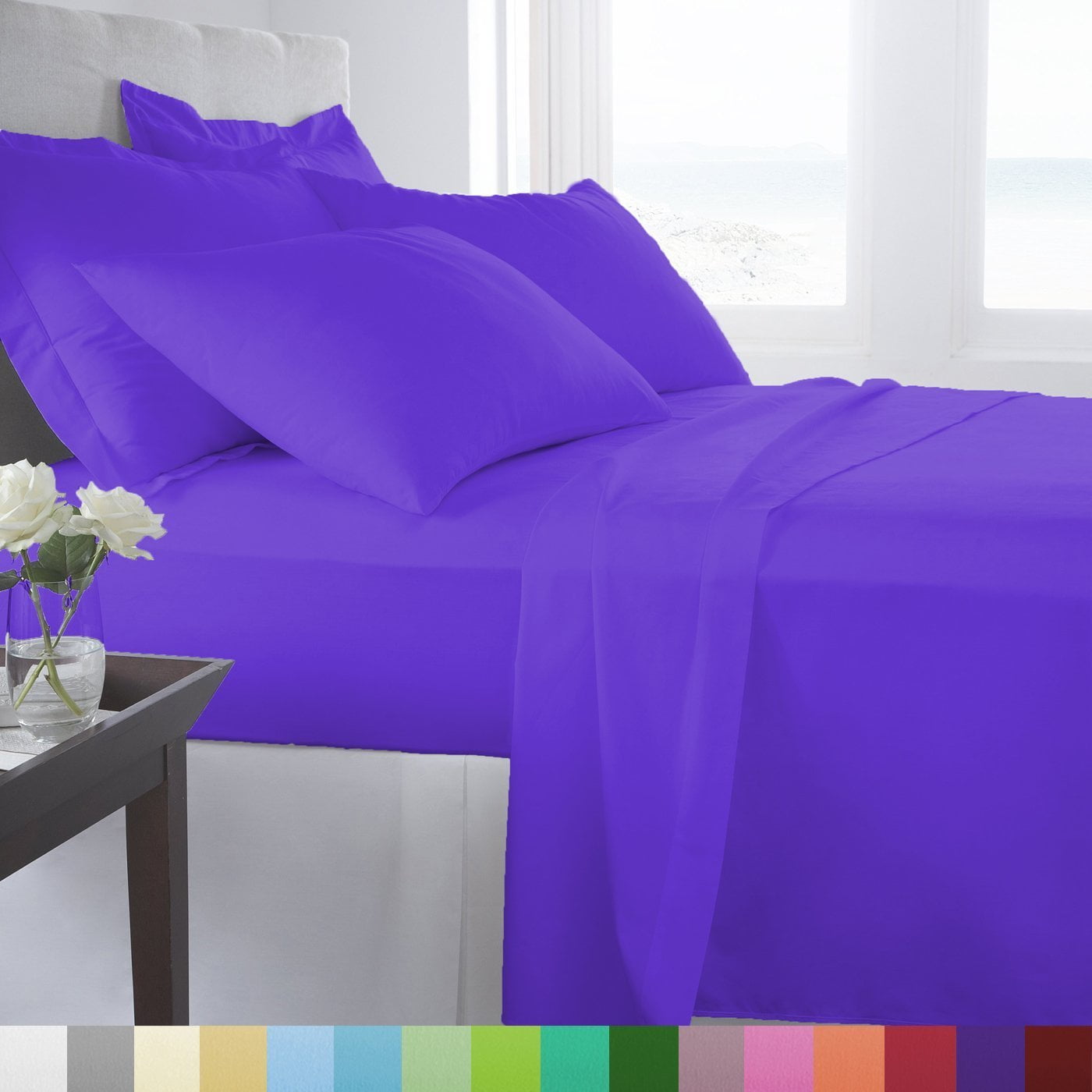 Supreme Super Soft 4 Piece Bed Sheet Set Deep Pocket Bedding Queen