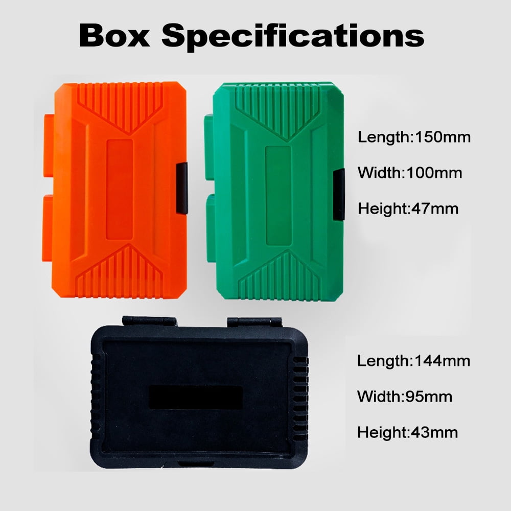 Riousery 39 PCS Drill Bit Set Impact Driver Screwdriver Bits for Wood Metal Cement Drilling with Storage Case Orange 5.91 inches / 15 cm