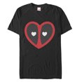 thumbnail image 2 of Men's Marvel Valentine's Day Deadpool Heart Mask  Graphic Tee Black 3X Large, 2 of 4