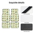 thumbnail image 4 of Zufioo Avocado for Exercise Print Car Floor Mats Four-piece Set, Car Interior Accessories - Corrosion-resistant, Non-Slip, Suitable for Cars, Trucks, Vans, 4 of 7