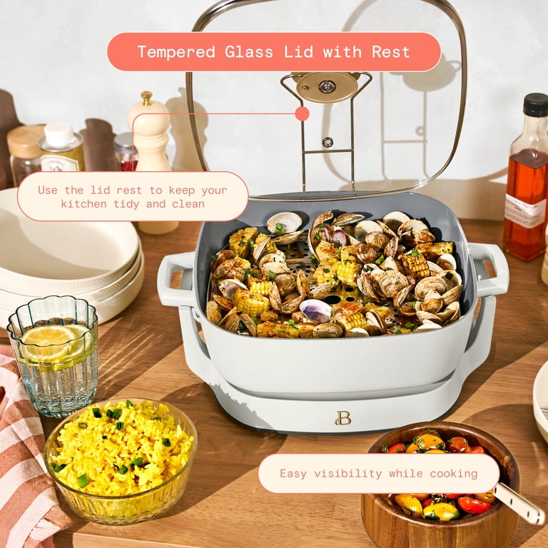 Beautiful 5-in-1 12" Electric Skillet with Ceramic Nonstick photo 6