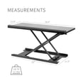 thumbnail image 2 of Black Single Top 27 inch Heavy-Duty Scissors Lift Keyboard and Mouse Riser, Designed for Ergonomic Sit Stand Workstations, 2 of 5